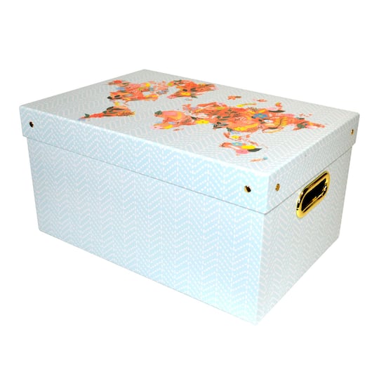 Large Blue World Map Wild Garden Box By Ashland Michaels